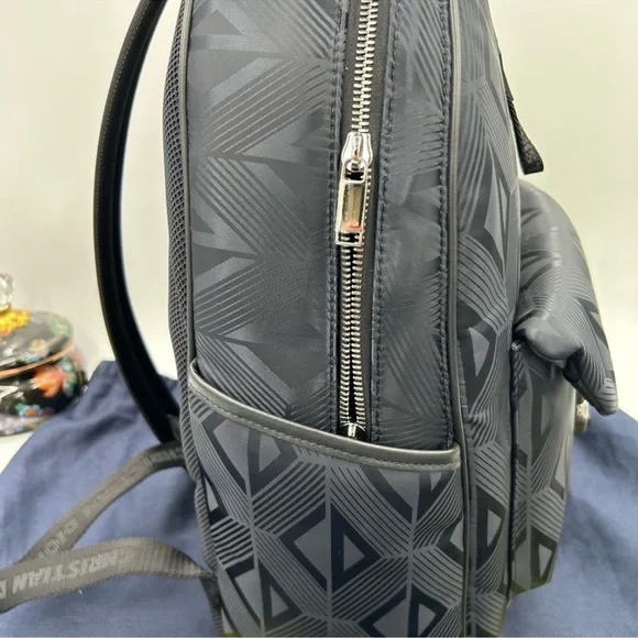 Dior diamond dark black backpack made in Italy NWT - Picture 11 of 13